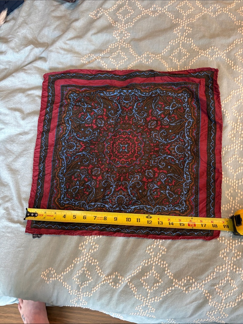 Vintage Italian paisley silk scarf